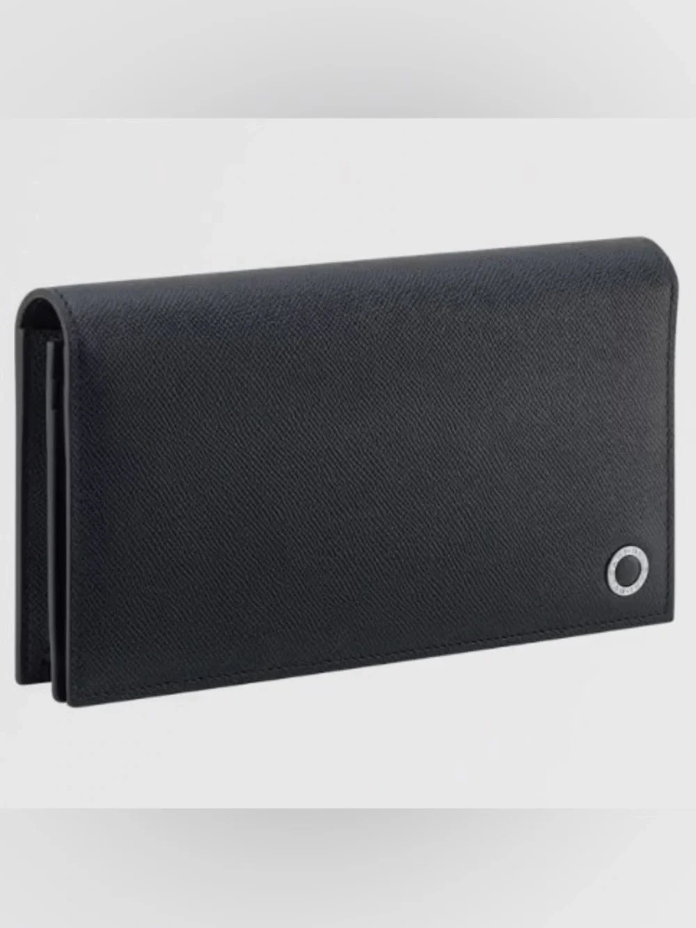 Bulgari black yen leather Bifold Wallet